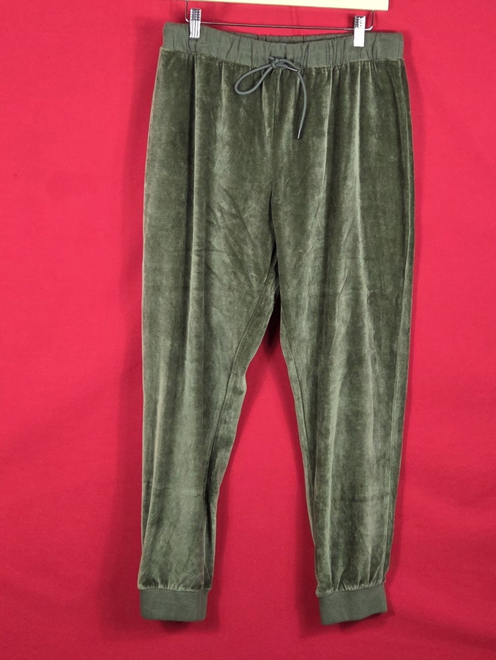 Outerknown Ronan Velour Joggers Olive Green Womens Size Medium